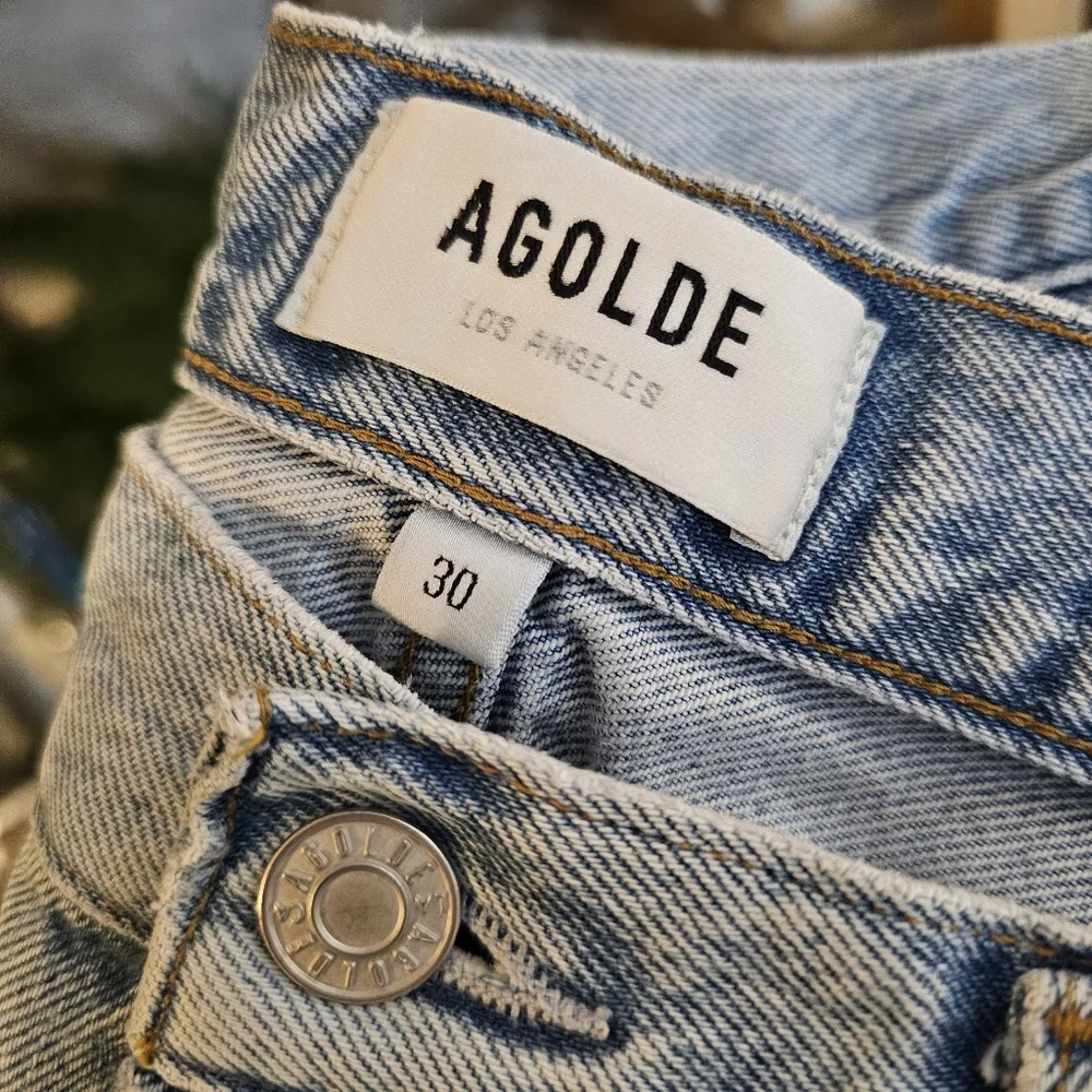 Anthropologie AGOLDE Parker Denim Long Shorts Sz 30 100% Organic Cotton - Picture 4 of 12